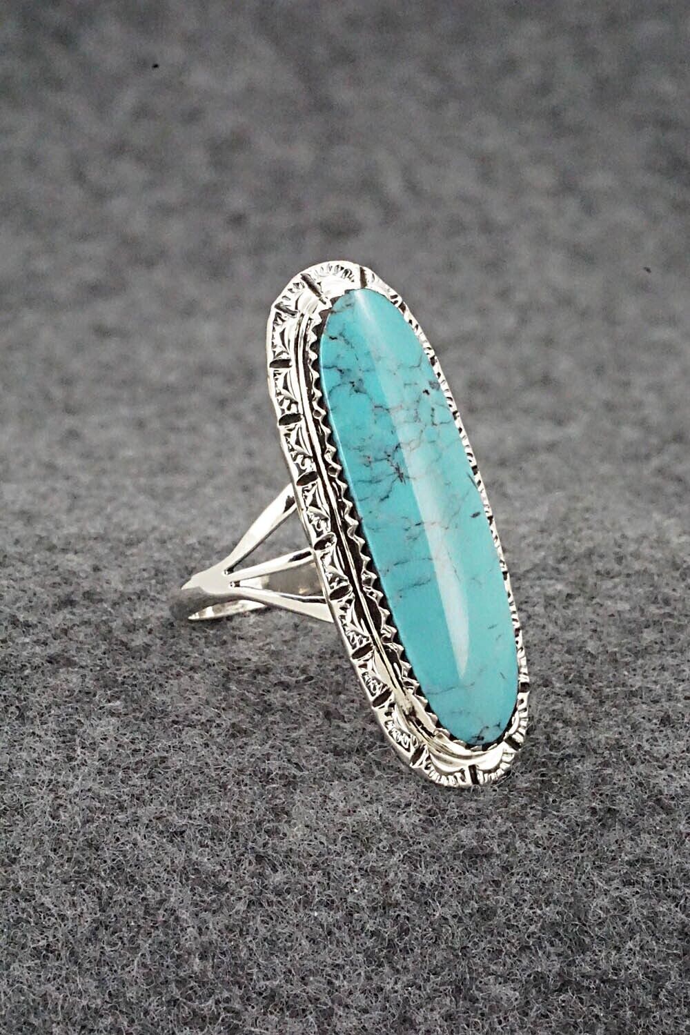 Turquoise & Sterling Silver Ring - Mike Smith - Size 9