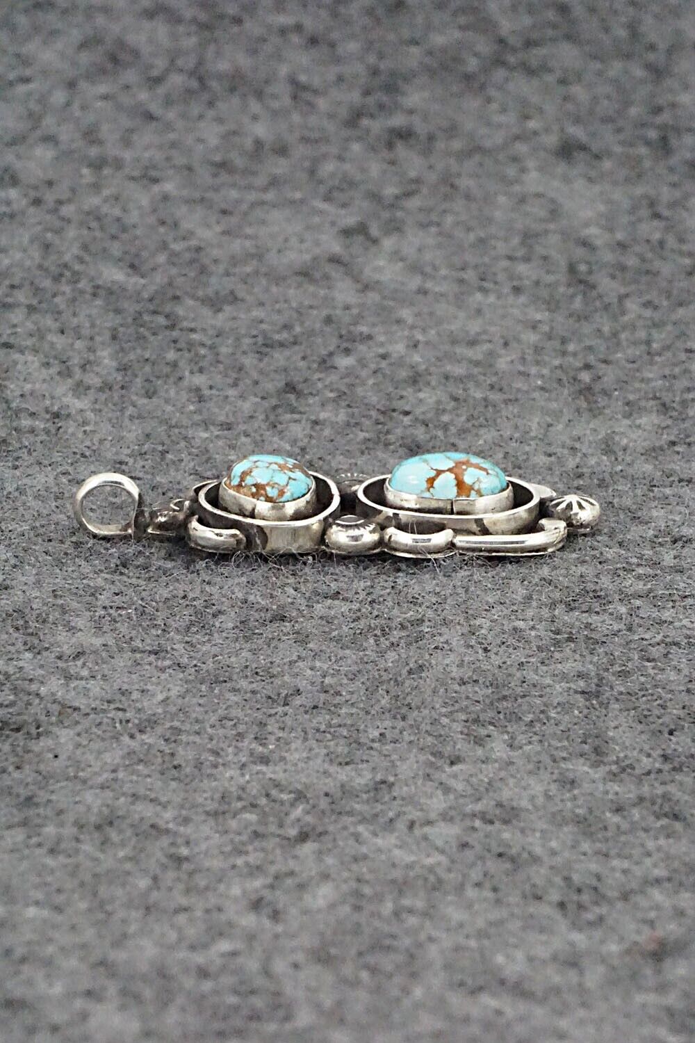 Turquoise & Sterling Silver Pendant - Roger Lewis