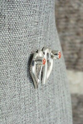 Coral & Sterling Silver Earrings - Michael Kee