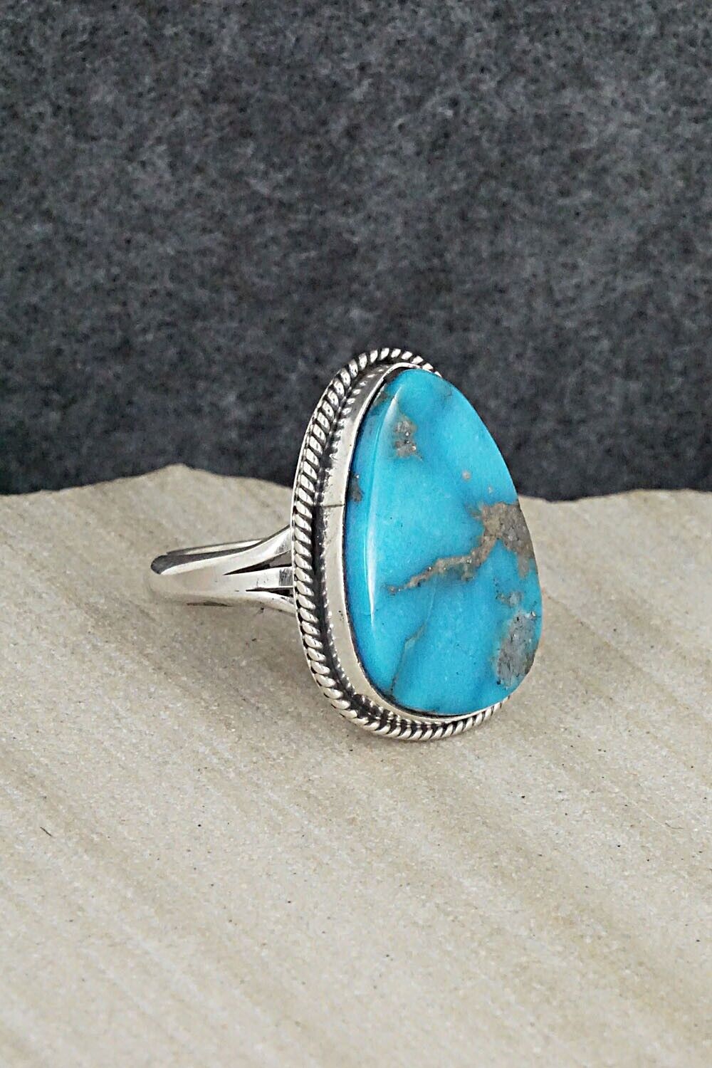 Turquoise & Sterling Silver Ring - Alice Rose Saunders - Size 7.25
