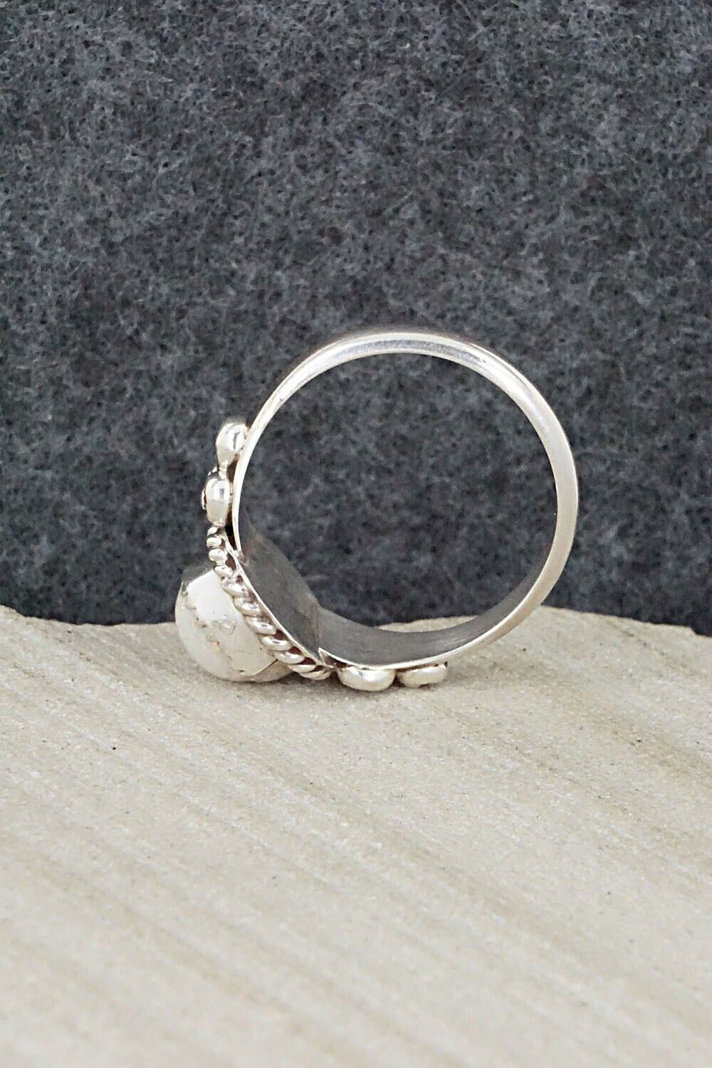 Opalite & Sterling Silver Ring - Freda Martinez - Size 8