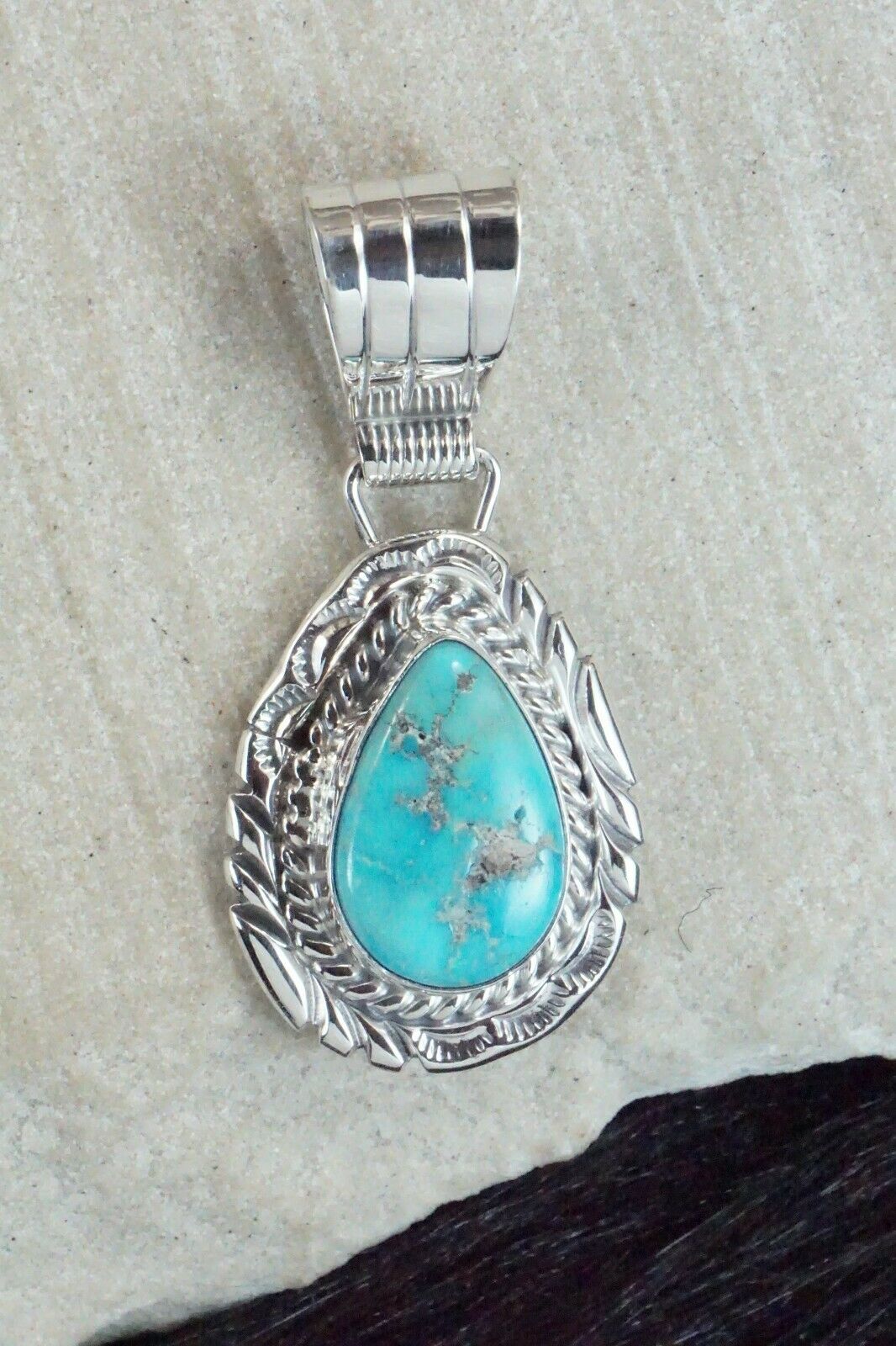 Turquoise & Sterling Silver Pendant - Davey Morgan