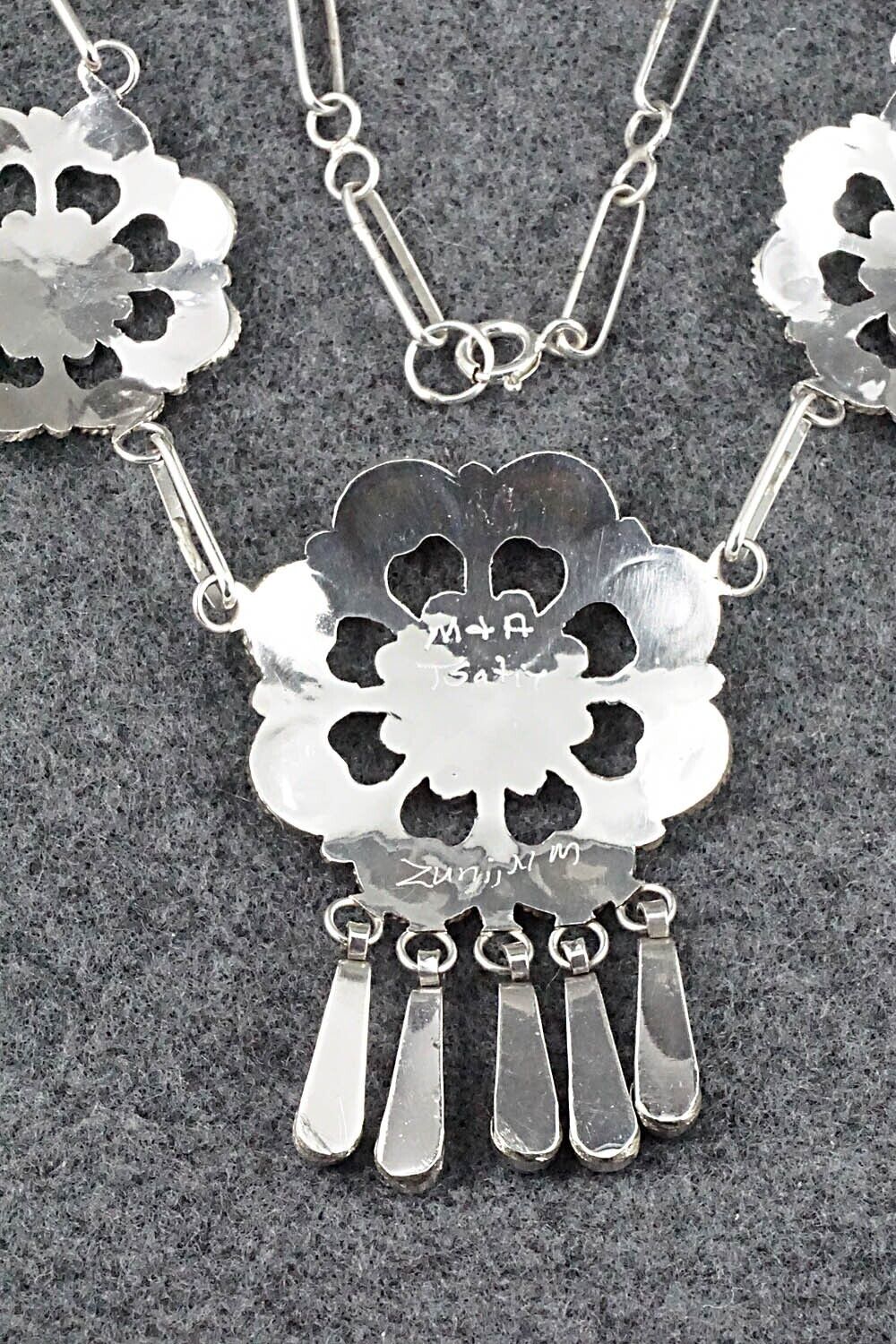 Turquoise & Sterling Silver Necklace and Earrings Set - Arlene Tsatie