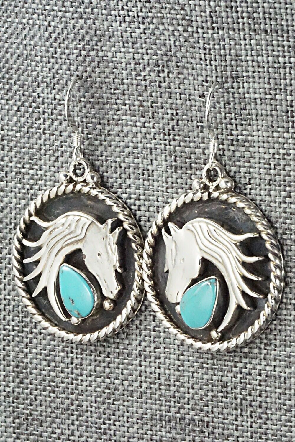 Turquoise & Sterling Silver Earrings - Genevieve Francisco