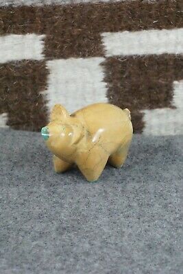 Pig Zuni Fetish Carving - Enrike Leekya