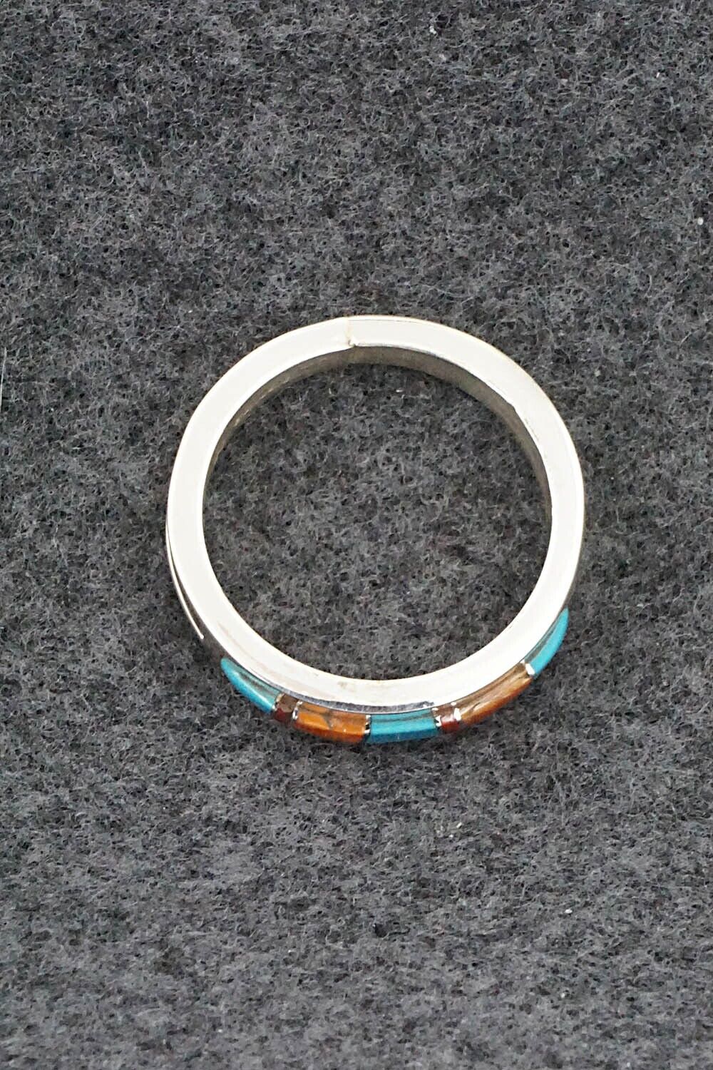 Multi-Stone & Sterling Silver Inlay Ring - Wilbert Muskett Jr. - Size 12