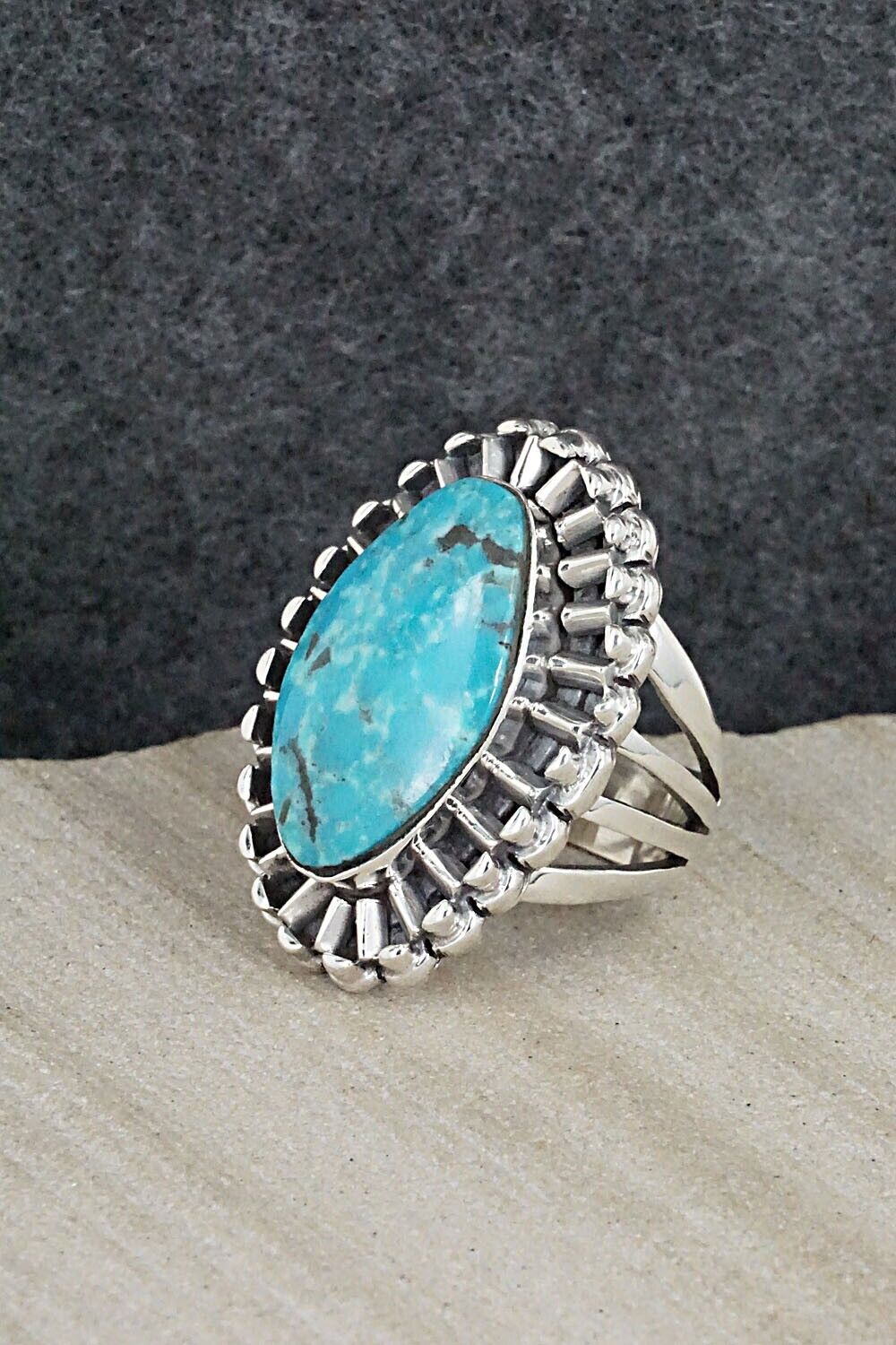 Turquoise & Sterling Silver Ring - Jimson Belin - Size 6