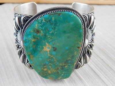 Navajo Turquoise & Sterling Silver Bracelet - Derrick Gordon - High Lonesome Trading