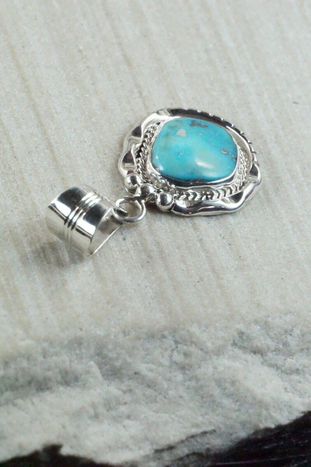 Turquoise & Sterling Silver Pendant - Samuel Yellowhair