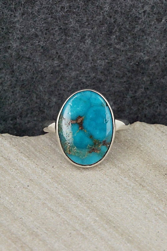 Turquoise & Sterling Silver Ring - Carlos Tsipa - Size 7.25