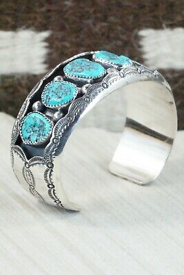 Navajo Turquoise & Sterling Silver Bracelet - Wilbert Muskett Sr.