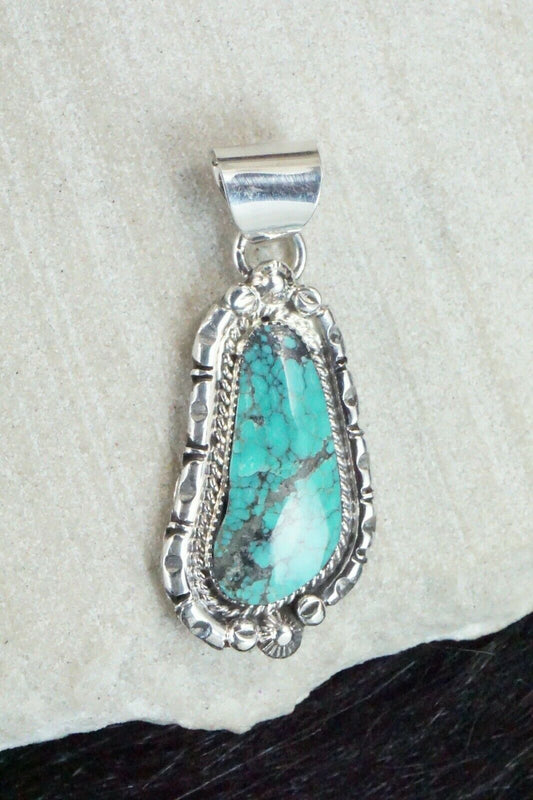 Turquoise & Sterling Silver Pendant - Samuel Yellowhair