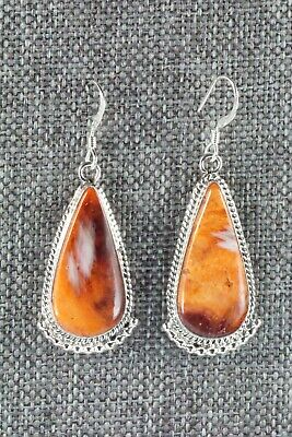Spiny Oyster & Sterling Silver Earrings - Sharon McCarthy - High Lonesome Trading