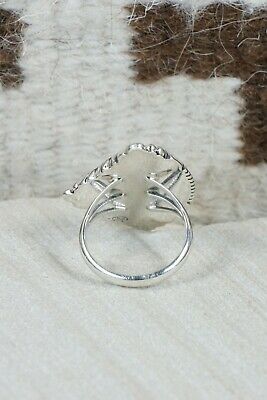 Navajo Spiny Oyster & Sterling Silver Ring - Daniel Benally - Size 8.5
