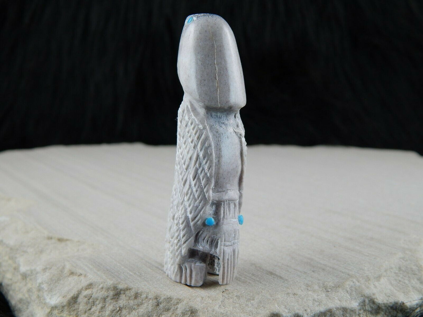 Eagle Dancer Zuni Fetish Carving - Marlon Lowsayatee - High Lonesome Trading