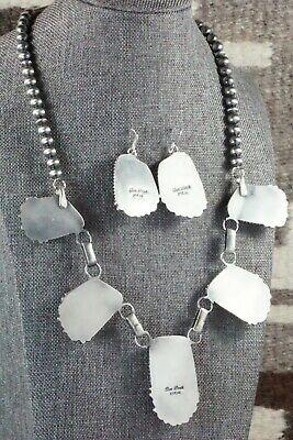Turquoise & Sterling Silver Necklace and Earrings Set - Tom Lewis - High Lonesome Trading