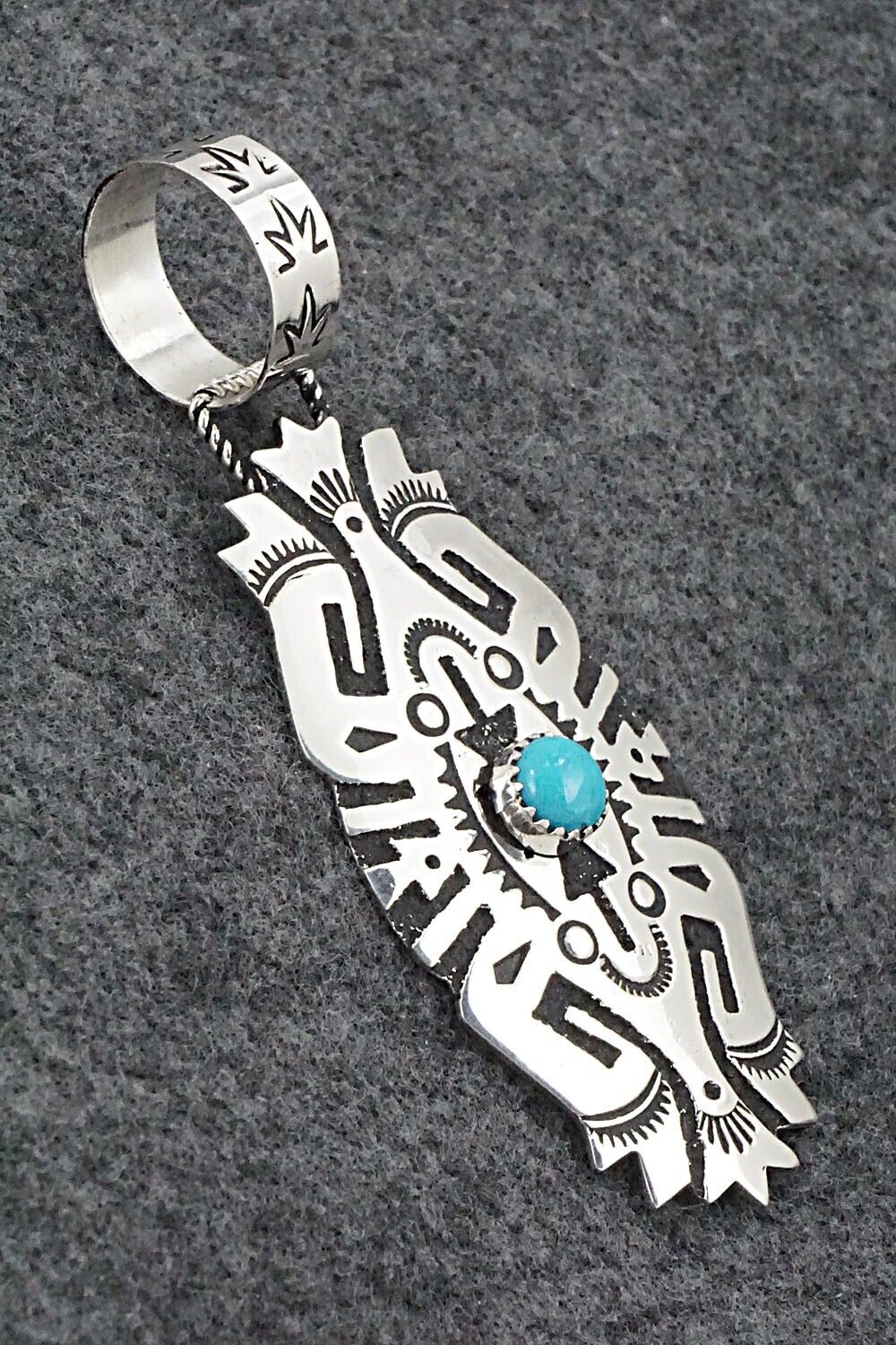 Turquoise & Sterling Silver Pendant - Richard Singer