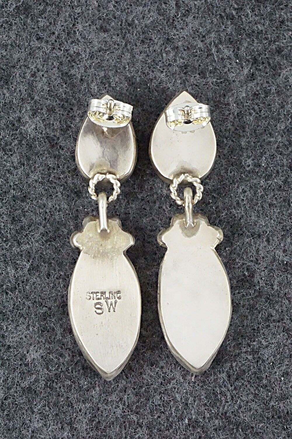 Spiny Oyster & Sterling Silver Earrings - Selina Warner