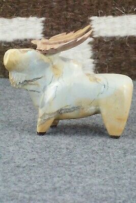 Moose Zuni Fetish Carving - Enrike Leekya