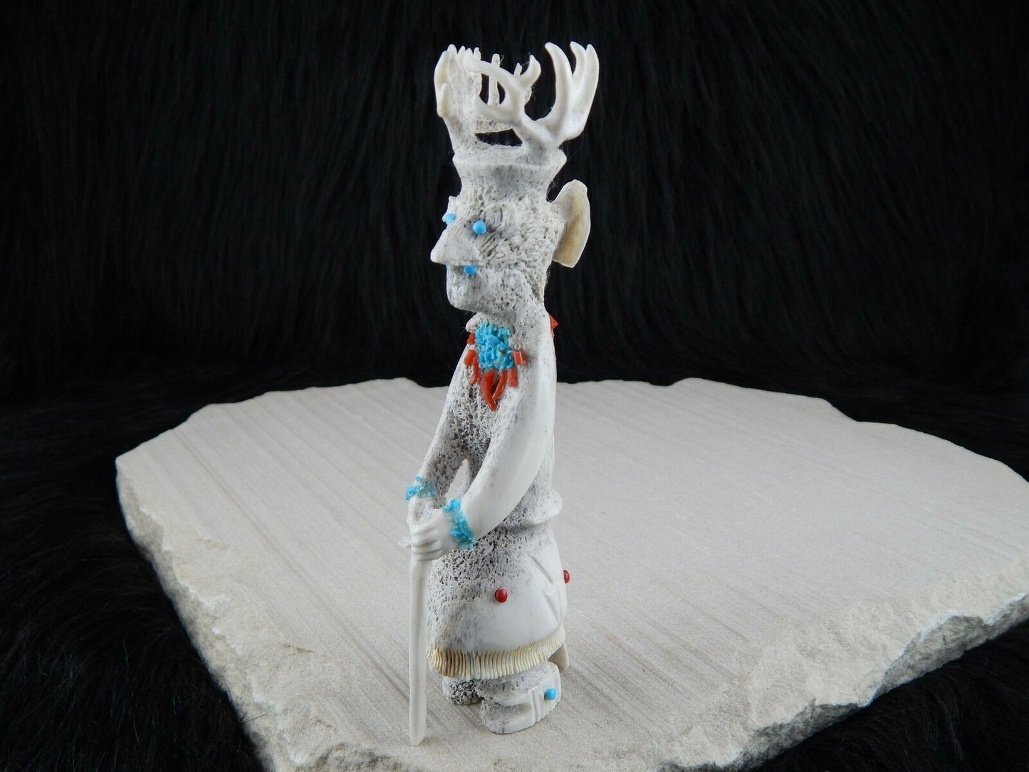 Dancer Zuni Fetish Carving - Marlon Lowsayatee - High Lonesome Trading