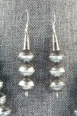 Turquoise & Sterling Silver Squash Blossom and Earrings - Gilbert Martin