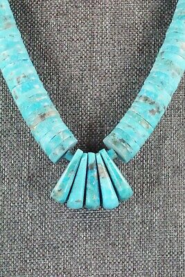 Turquoise & Sterling Silver Necklace - Lupe Lovato