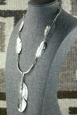Sterling Silver Feather & Chain Necklace - Ben Begay