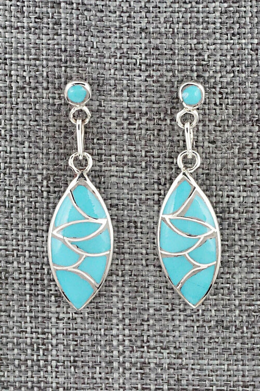 Turquoise & Sterling Silver Earrings - Orena Leekya