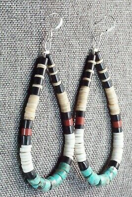 Multi Stone & Sterling Silver Earrings - Torevia Crespin