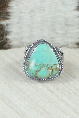 Turquoise & Sterling Silver Ring - Samuel Yellowhair - Size 6.5