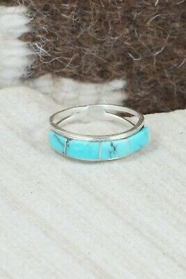 Turquoise & Sterling Silver Ring - Gloria Waseta - Size 7.5