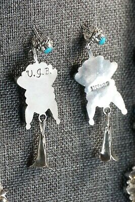 Zuni Turquoise & Sterling Silver Squash Blossom Set - Vie Bobelu