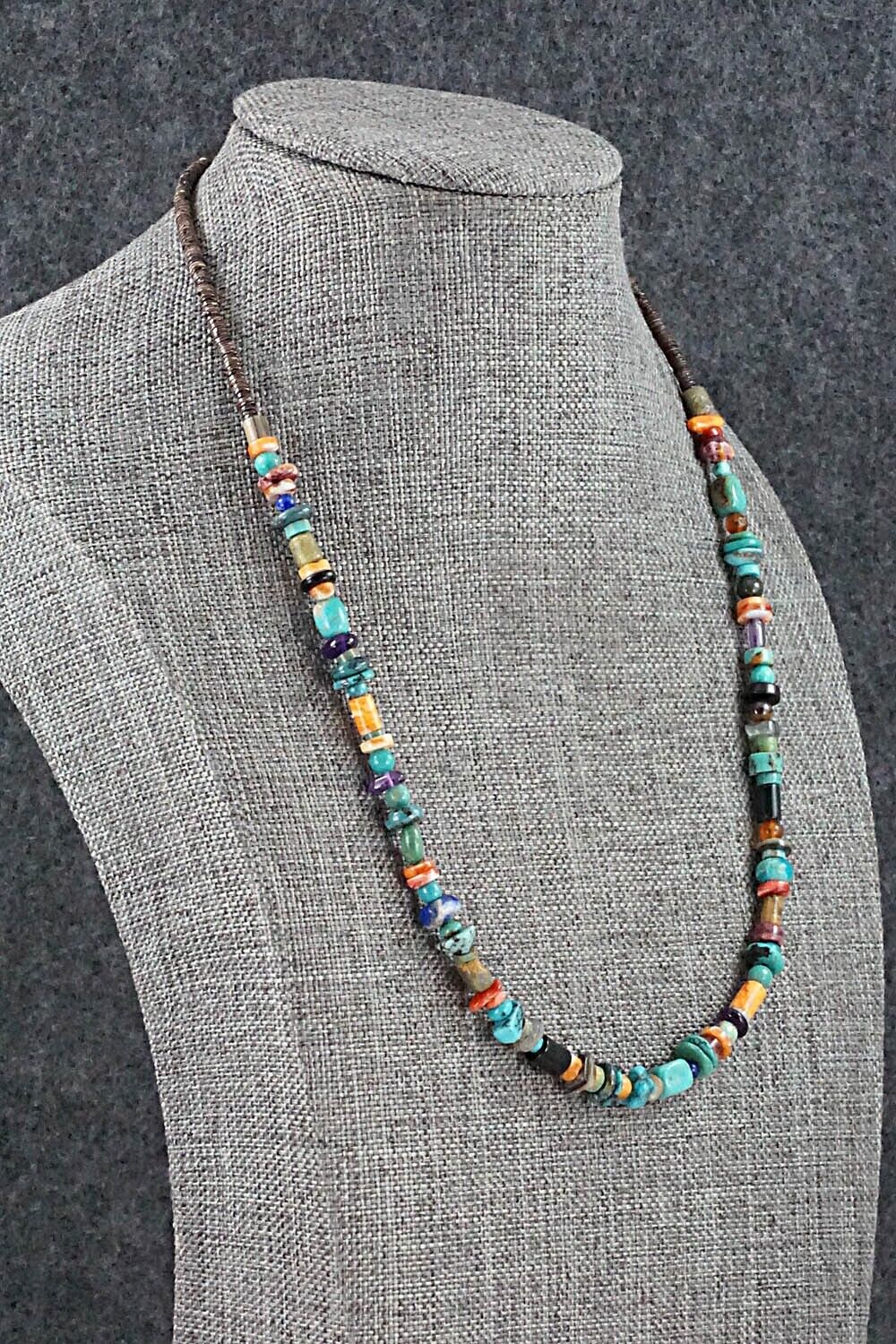 Multi Stone and Sterling Silver Necklace - Helen Tsosie
