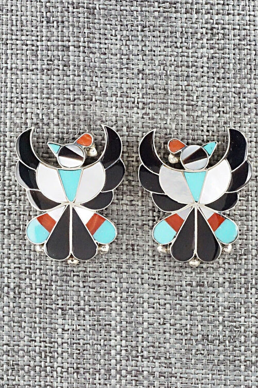 Multi Stone & Sterling Silver Earrings - Breon Wallace