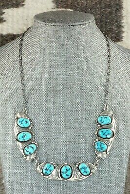Turquoise & Sterling Silver Necklace - Navajo