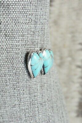 Turquoise & Sterling Silver Earrings - Evelyn Mahkee