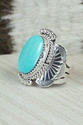 Turquoise & Sterling Silver Ring - Raymond Yazzie - Size 6 - High Lonesome Trading