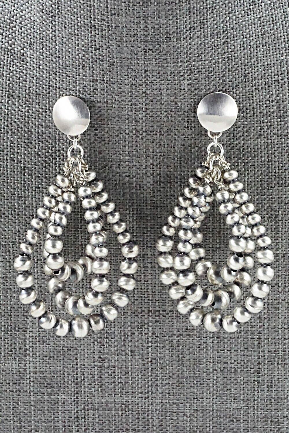 Sterling Silver Navajo Pearl Earrings - Amanda Perry