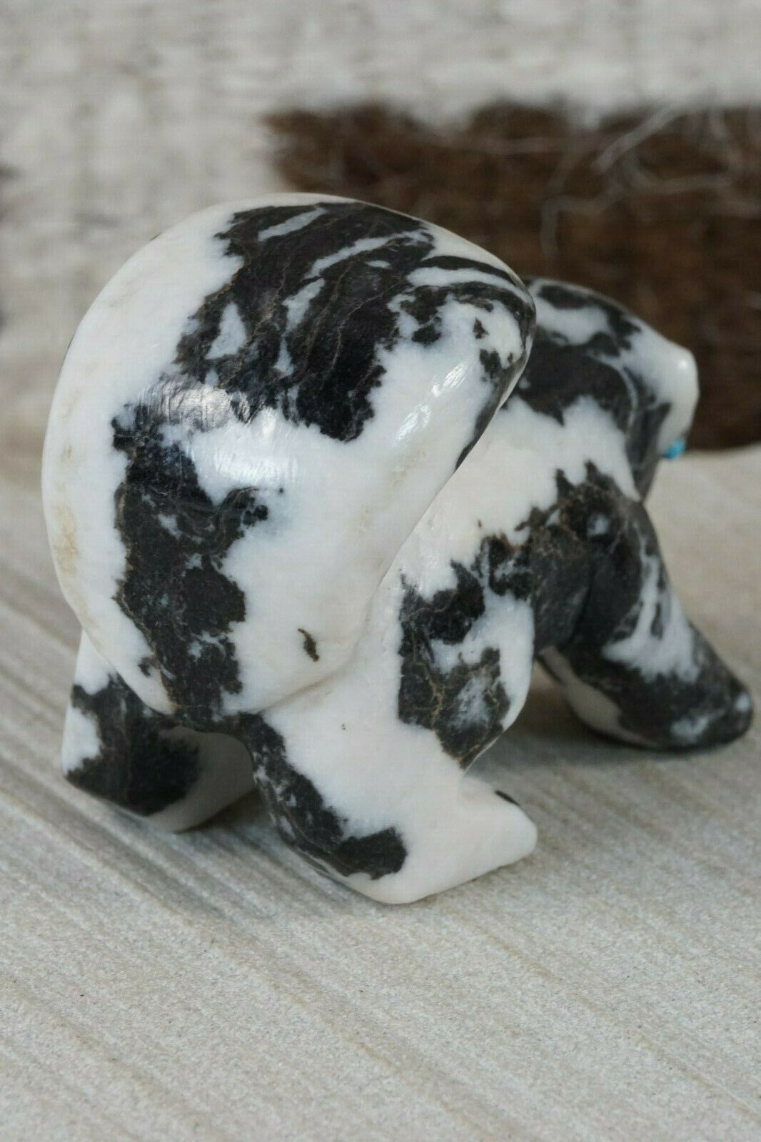 Badger Zuni Fetish Carving - Derrick Kaamasee - High Lonesome Trading
