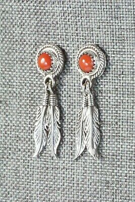 Coral and Sterling Silver Earrings - Sadie Jim