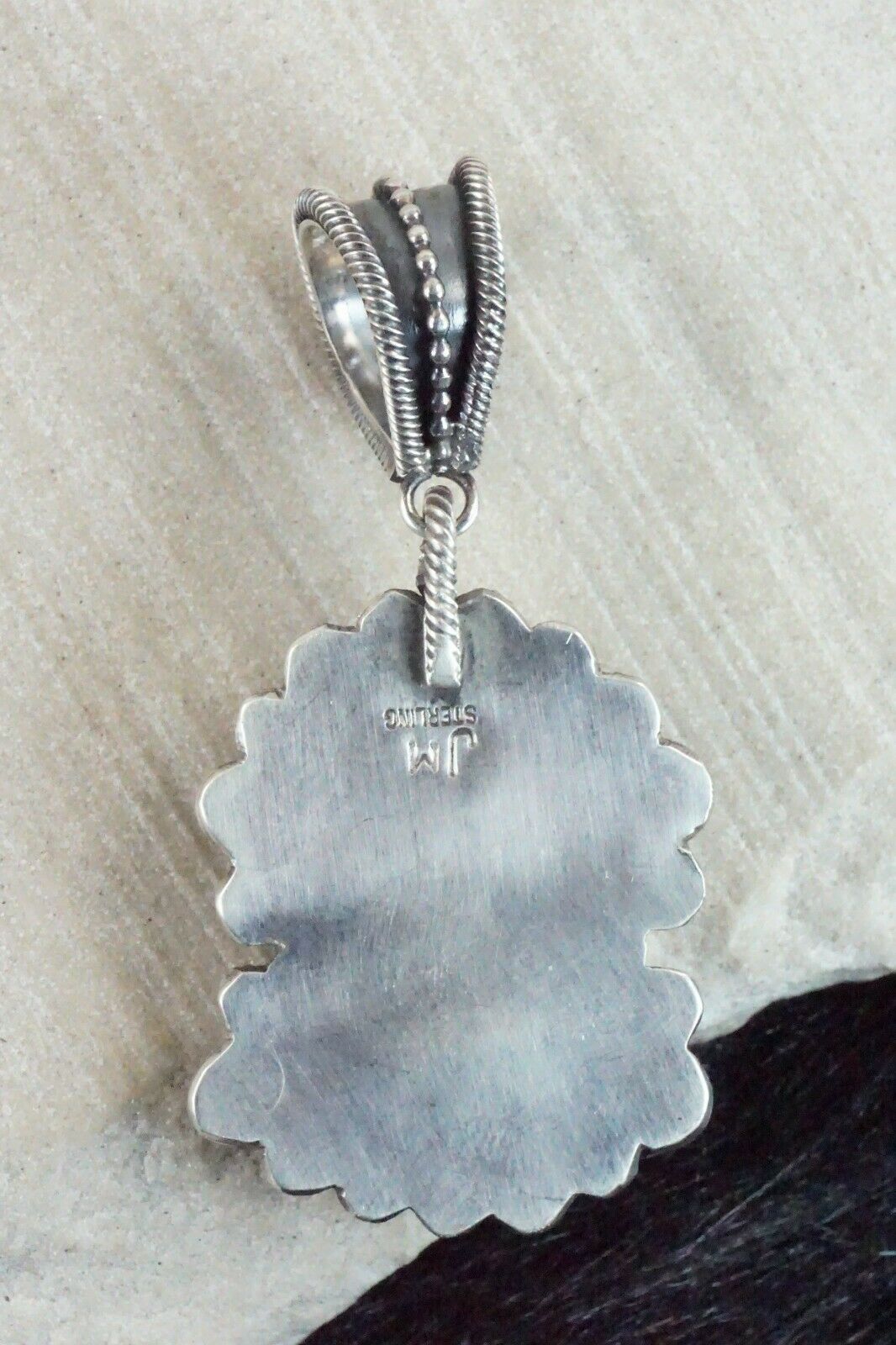 Turquoise & Sterling Silver Pendant - Jess Martinez