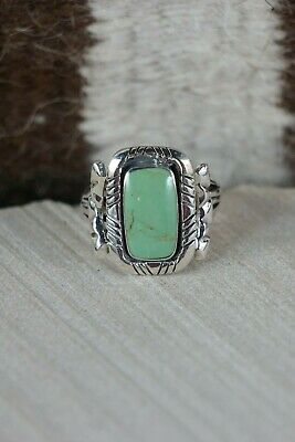 Navajo Turquoise and Sterling Silver Ring - Aaron Begay - Size 11.75 - High Lonesome Trading