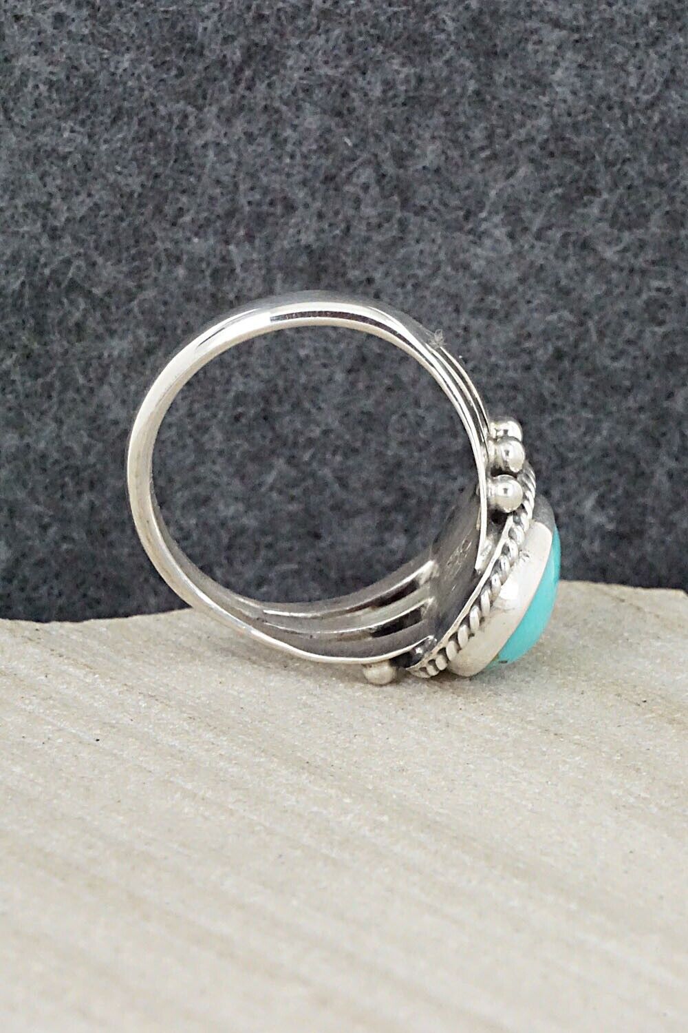Turquoise & Sterling Silver Ring - Alice Rose Saunders - Size 9