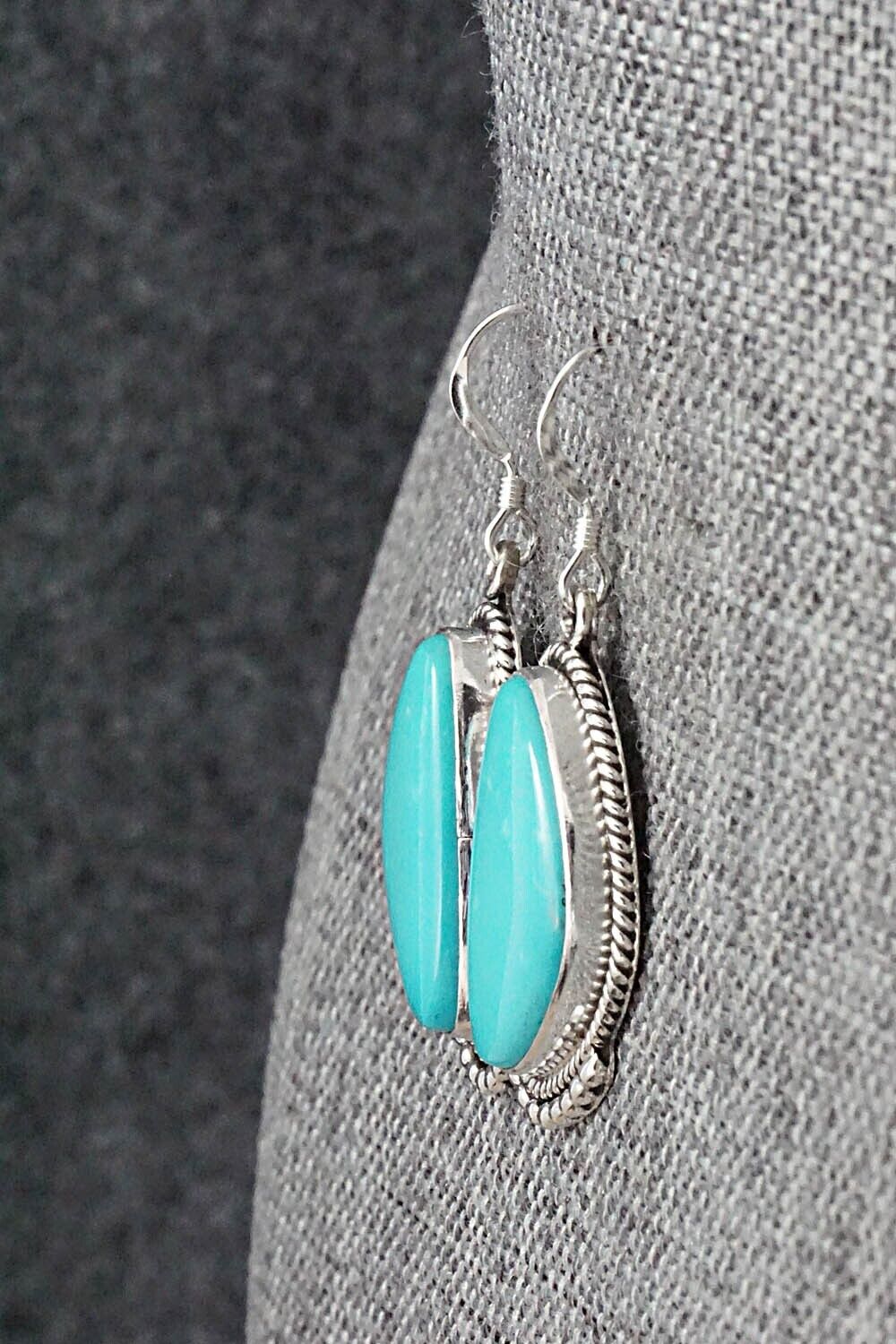 Turquoise & Sterling Silver Earrings - Verley Betone