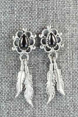 Onyx & Sterling Silver Earrings - Angeline Platero