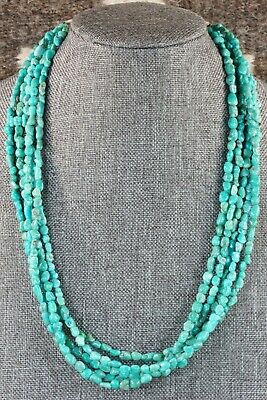 Navajo 5 Strand Turquoise Necklace - Native American