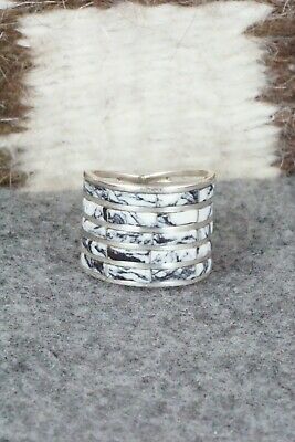 White Buffalo & Sterling Silver Ring - Claresse Kylestewa - Size 5.5