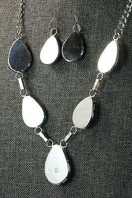 Navajo Turquoise & Sterling Silver Necklace Set - Tom Lewis