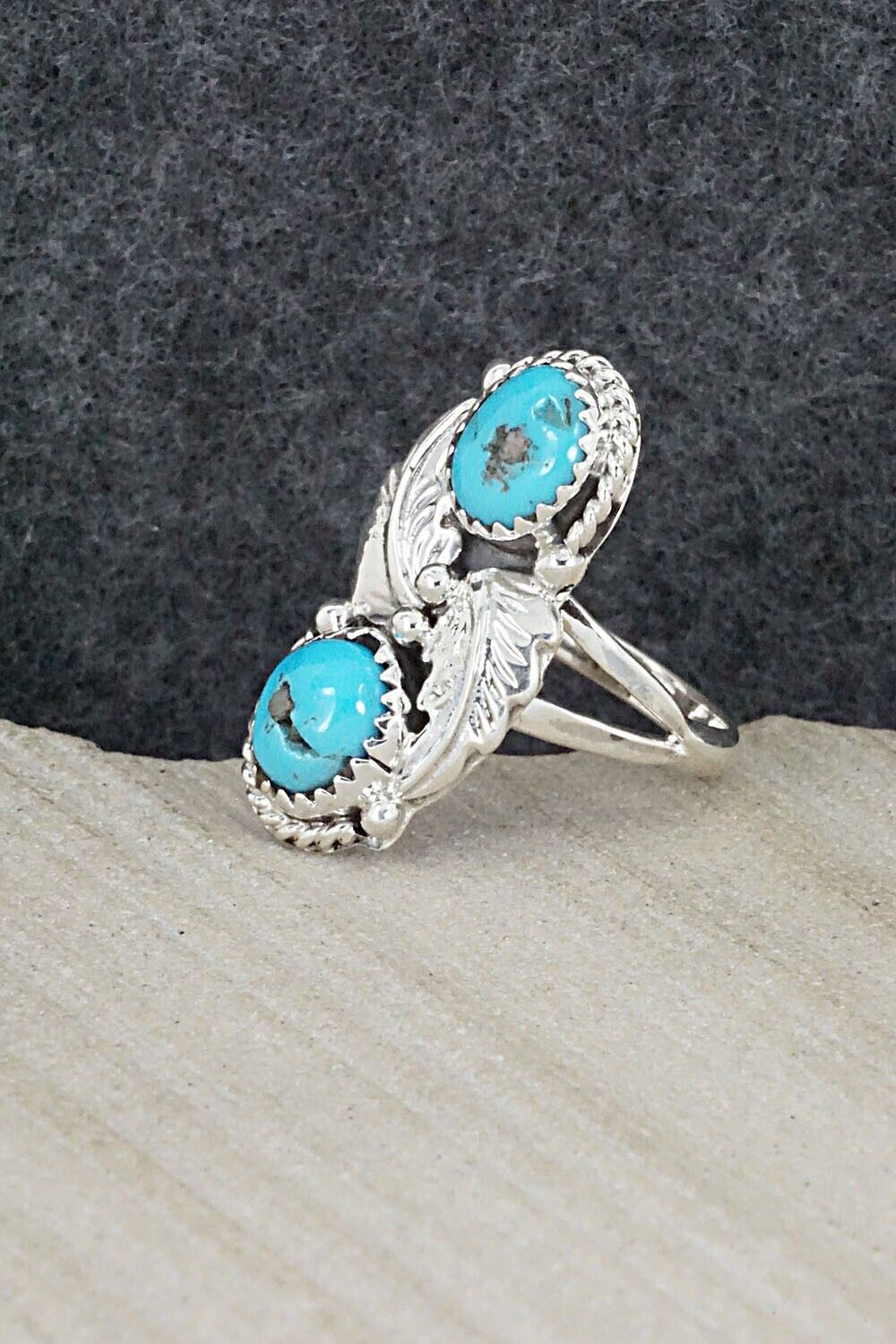 Turquoise & Sterling Silver Ring - William Begay - Size 6