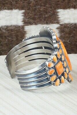 Spiny Oyster & Sterling Silver Bracelet - Anthony Skeets